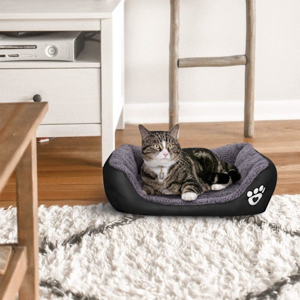 Husdjursbädd för katt, mjuk hundsäng, varm hundsoffa M