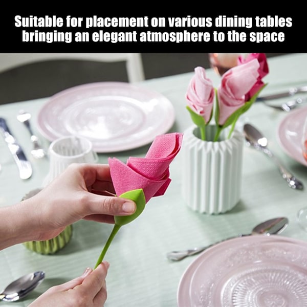 15-delt blad servietring, servietring, origami blomster servietring, blomsterformet servietring, velegnet til restauranter, hjem, banketter