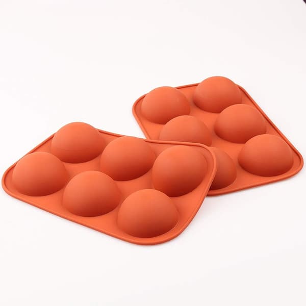 Medium Halvkuleformet Silikonform, 4 Pakker Bakeformer for å Lage Sjokolade, Kaker, Gelé, Kuppel Mousse - Diameter: 5cm