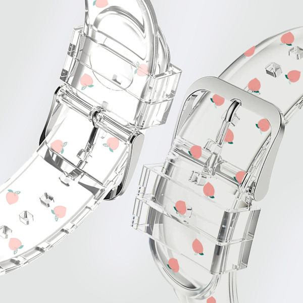 Kompatibel med Apple Watch 41mm / 40mm / 38mm Rem Flexibelt Transparent Persikodesign