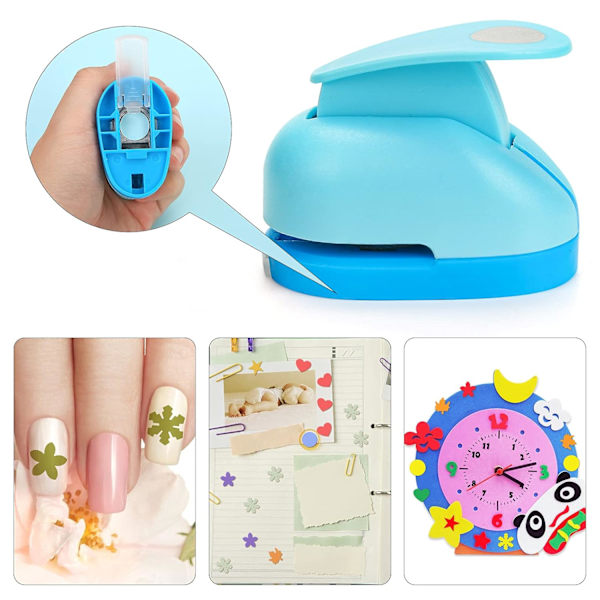 Punch Craft Set, 6PCS Hålstansningsformer Hålstans för hantverk Pappersstansar Dekorativa Snöflinga Stjärncirkel Hål