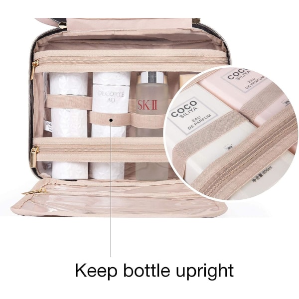 Sminkväska resväska med krok vattentät sminkväska reseförvaringsväska  tillbehör schampo i full storlek behållare kosmetika fc05 | Fyndiq
