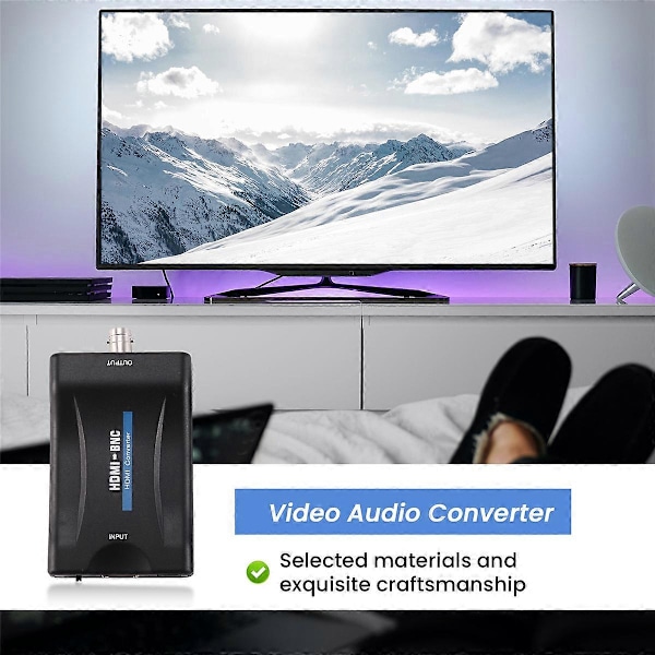 HDMI - BNC Video Audio -muunninadapteri