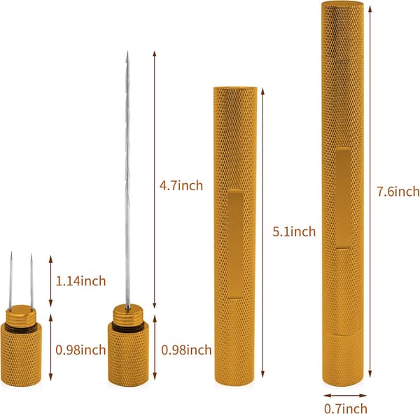 Cigar Punch 3-i-1 Multiværktøj med Trækforbedrer, Kutter og Dobbelt Buffer – Et Must-Have for Cigar-Entusiaster (Guld)