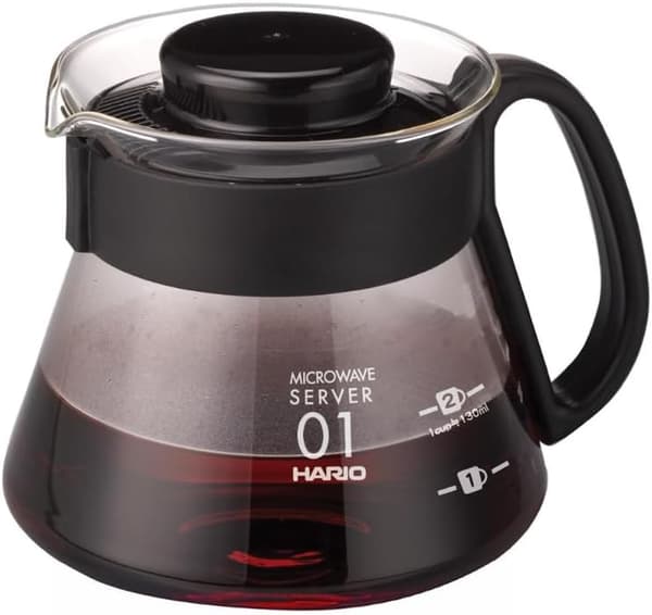 360 ml Cafetière Range Server l, lasi, musta, 2 kuppia