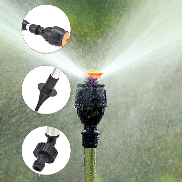 Roterende stativsprinkler, 360 graders roterende sprinkler, automatisk havevanding, justerbar stativsprinkler til stort terrasseområde