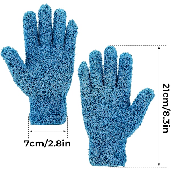 2 par mikrofiber støvkluter - fleksible og praktiske - ingen loing - støvrengjøringshansker