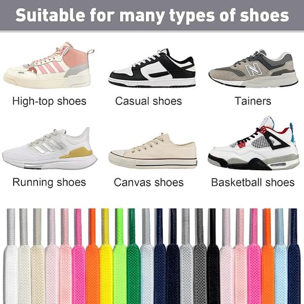 2 par elastiske snørebånd, snørebånd uden binding til voksne/børn, sneakers, løbesko
