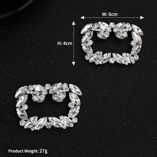 par bröllopssko clips kristall spänne strass metall sko clips