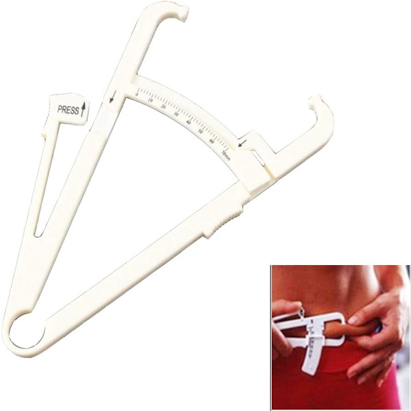 Kropfedt Tester Caliper med Manual & Kropfedt Diagrammer Fitness Mål til Nøjagtig Måling af BMI Hudfold Fitness og Vægttab