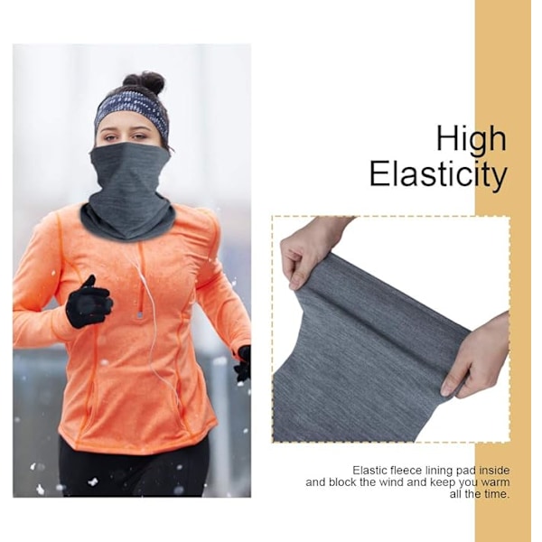 Vinter Halsvarmer Fleece Vindtett Hals Snood for Menn Kvinner Kaldt Vær Ansiktsskjerf Hodeplagg for Ski Løping Sykling