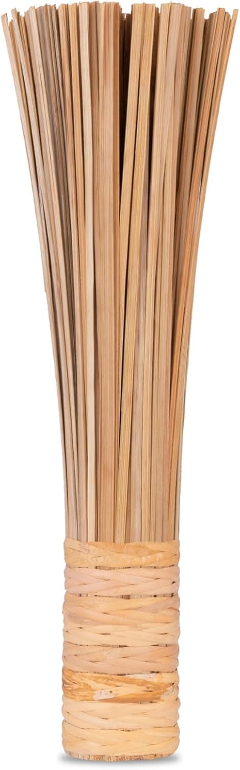 Bambuinen wokkipannun puhdistusharja, 30 cm pitkä