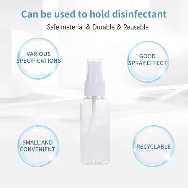 Liten sprayflaska parfym dispenser flaska plast smink sprayflaska