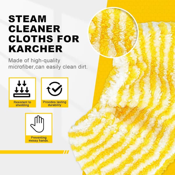 Erstatningsdampmoppepuder Karcher EasyFix SC3 SC4 SC5 damprenser, vaskbare mikrofibergulvpuder mundstykker tilbehør 2+2