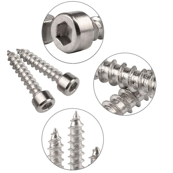 Værktøjssøm Skruer - Hardware Selvtæppende Skruer Metrisk Gevind Rustfrit Stål Hex Socket Cap Skrue M4*20