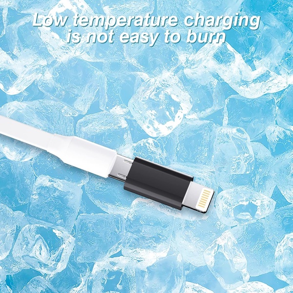 Micro USB-hunn til Lightning-hann-laderadapter (3-pak) Android-ladekabelportkontakt kompatibel for iPhone/Ipad-ladekabel datakonverter