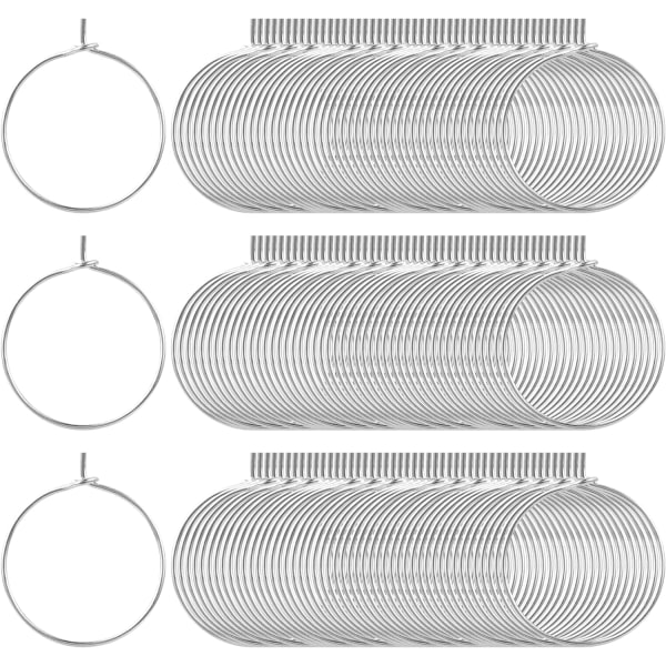 100 stycken örhängen för smyckenstillverkning, öronvinglas Hypoallergena rostfritt stålbåge örhängestift Gör-det-själv-örhängetrådar (20 mm)