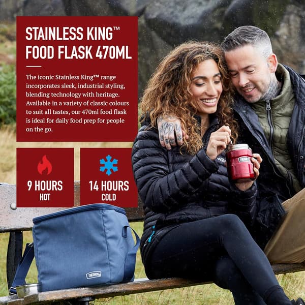 Stainless King Matlåda, 500 ml Kapacitet - Elegant Multifunktionell Flaska för Daglig Matlagning - Hållbart Rostfritt Stål