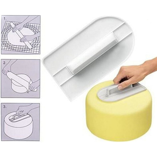 2 st Fondant Uträtning Verktyg Kakan Dekorera Smoother Polerare 14,5 x 8cm