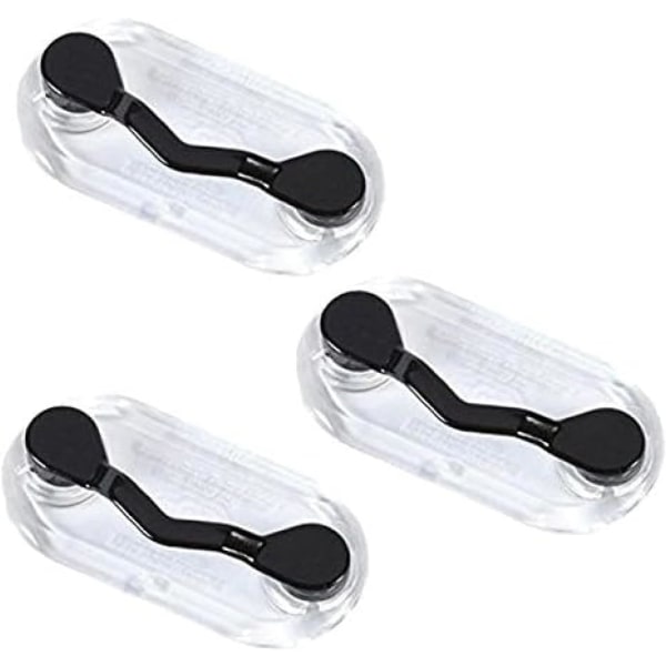 Magnetiska hållare för glasögon, magnetstift, (svart 3-pack), glasögonmagneter för kvinnor och män, namnskylthållare, nålar på skjortan för att hålla glasögonen säkra
