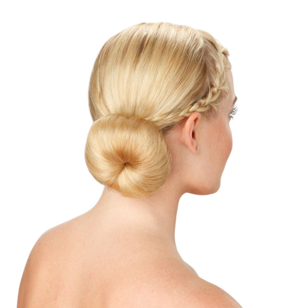 2 st Magiska Hårstyling Twist Ring Former Shaper Donut Chignon Bun Maker Clip Hårlockare Liten & Stor (Vit)