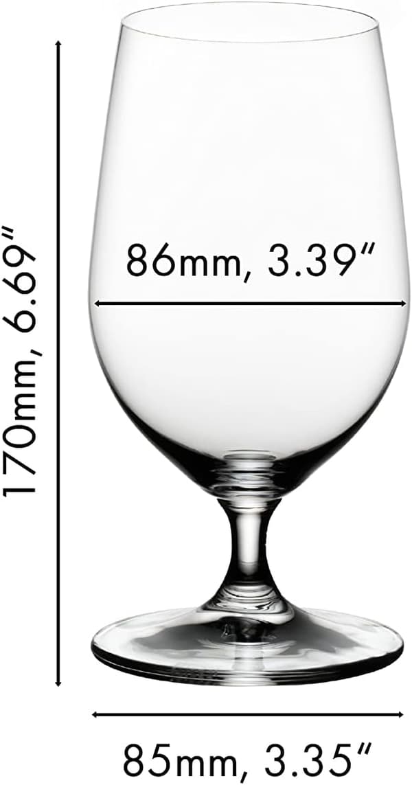 Ölglas i kristall, Öl/iskallt vatten