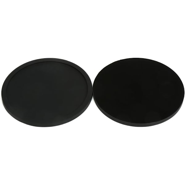 Dryckesunderlägg Set om 6 Kopp Pad Mat Svart Rund Silikon Gummi Mugg Underlägg Halkfri för Kaffe Vinglas Flaska