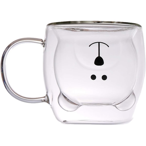 Dobbelvegget Kaffe Kanne Glasskopp Juletrær Glasskopper Liten Bjørn Design Melkekopp Kreativ Bursdagsgave Romantisk Valentinsdag color 2