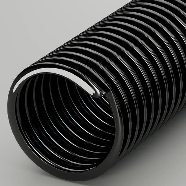 38mm Svart Damm Korrugerad Flexibel Slang 5 Meter