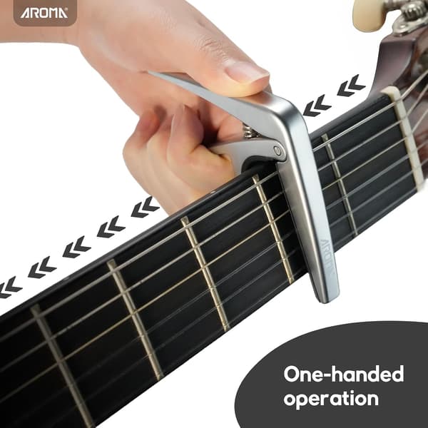 Klassisk gitarr-capo exklusivt för nylonsträngar, gitarrer med bred hals, snabbkoppling, silver