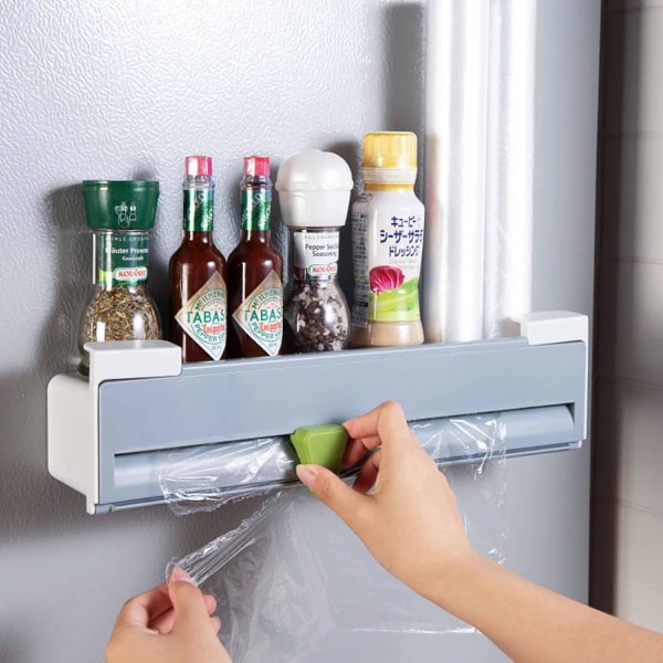Dispenser och skärare för plastfolie och aluminiumfolie, väggmonterad film, foliehållare, dispenser och skärare för plastfolie
