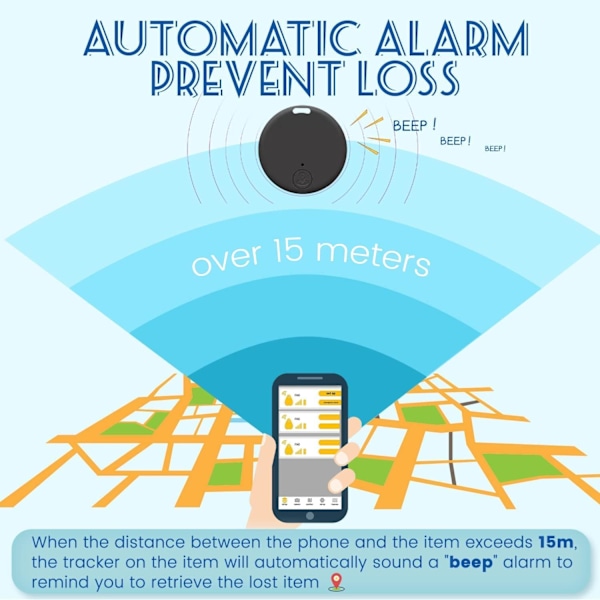 Mini-avaimenpaikannin, matkatavaroiden/lompakoiden/lasten/lemmikkien löytämiseen, kadonneiden esineiden seuranta laitteet yhteensopivat Androidin ja iOS:n kanssa, 4 kpl