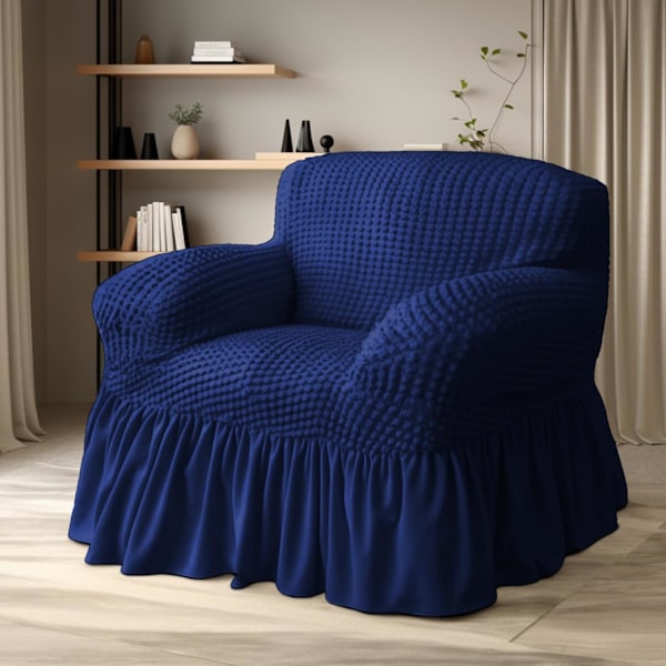 Soffaöverdrag elastiskt halkfritt sofföverdrag elastiskt sofföverdrag Blue 185CM