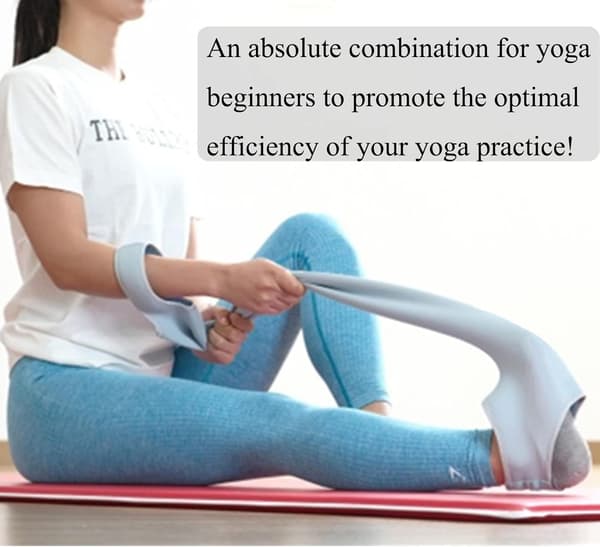 Strækrem Yoga Rem til Fysioterapi, Yogabånd til Stretching Yogabælte til Hjemmetræning