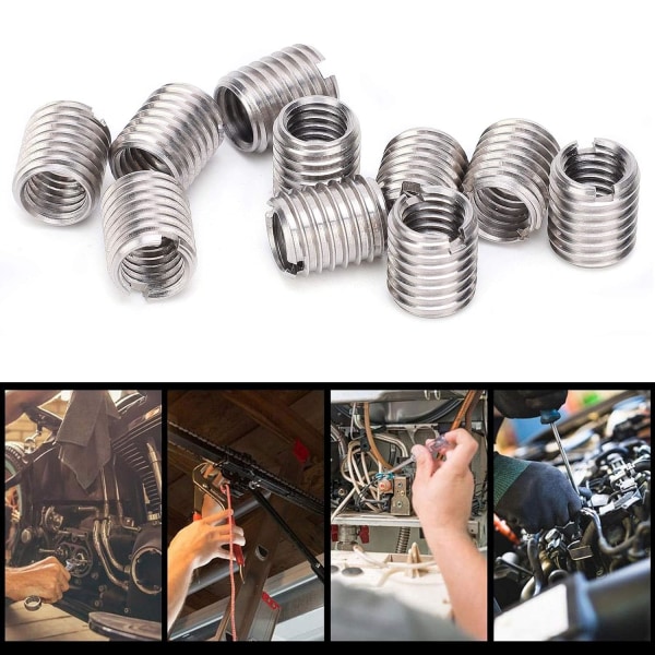 10 st Insatsmutter, Honmutter M8*1.25 Hanmutter M10*1.5 Längd 12mm Bottenhål 9.0mm Hylsa Socket Skruv Reduceringsomvandlingsverktyg