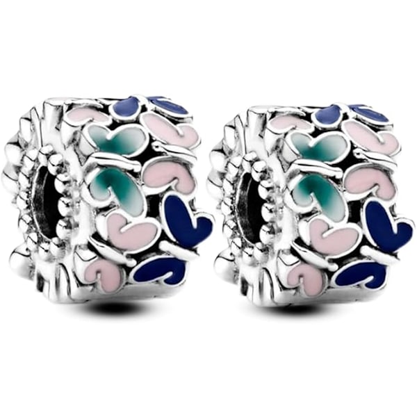 Stopper Clips Charms Metal med Cubic Zirconia til Kvinder Halskæder Gave Clips Charms med Cubic Zirconia