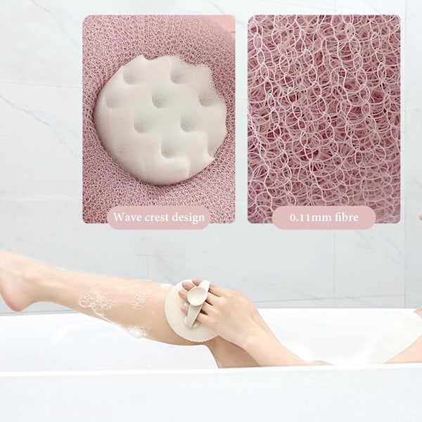 TAPT 2-i-1 Solrosbadbollar, 4-pack Exfolierande Duschsvampar med Sugkopp, Exfolierande, 4 Färger