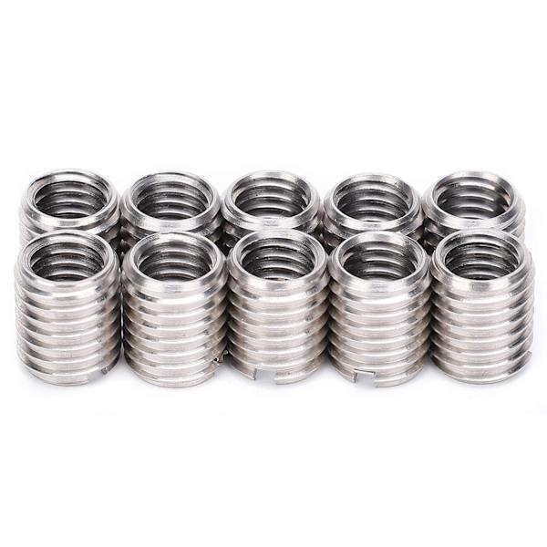 10 kpl Insertointipultti, Naaraskiinnitys M8*1.25 Uros M10*1.5 Pituus 12mm Pohjareikä 9.0mm Hylkyliitäntä Ruuvinpelkistin Muunnosväline