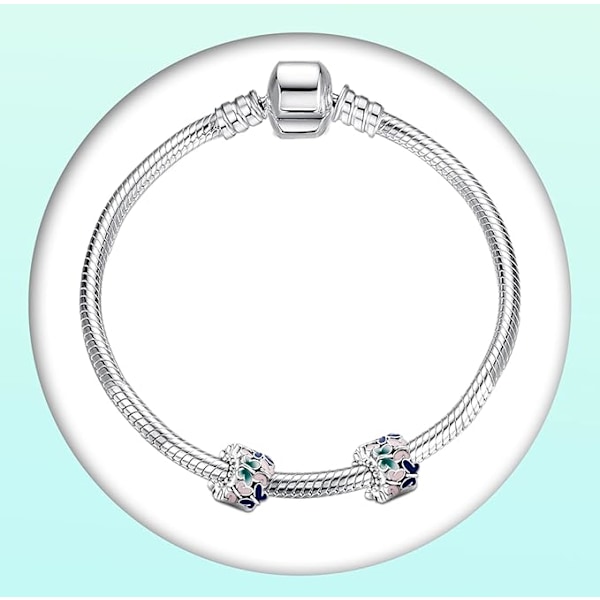 Stopper Clips Charms Metal med Cubic Zirconia til Kvinder Halskæder Gave Clips Charms med Cubic Zirconia