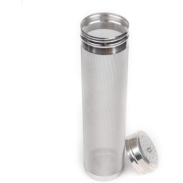 Øl tørrhumlefilter, rustfritt stål humlesil mikron mesh ølfilterpatron (7*29cm)