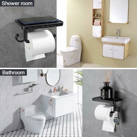 Toiletpapirholder til vægmontering - Toiletpapirholder i sort bronzefarve