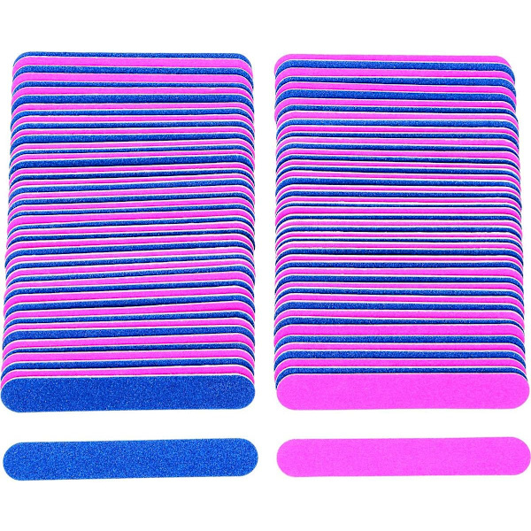 Nagelfilar 100 st Professionella nagelfilar Set, Dubbelsidig engångs nagelfil Nagelfilar Engångs för gelnaglar