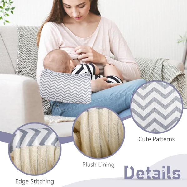 Cozy Cradle -tyyny, vauvan imetystyyny, tyyny puhdasta puuvillaa ja samettia, pehmeät ja mukavat imetystyynyt vastasyntyneille (25*23cm)