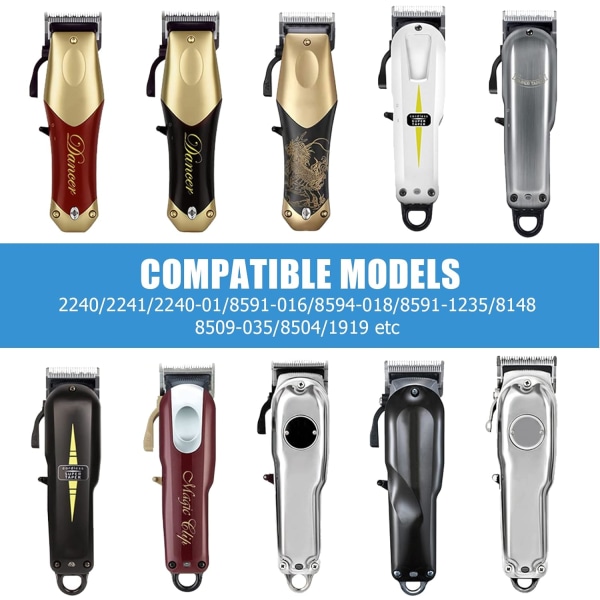 0,5 mm hårklipperguide for Wahl, Ancable trådløs hårklipper klippeguide for Wahl 0,5, 1,5 med metallklips 1/16\" og 3/16\" (1,5 og 4,5 mm)
