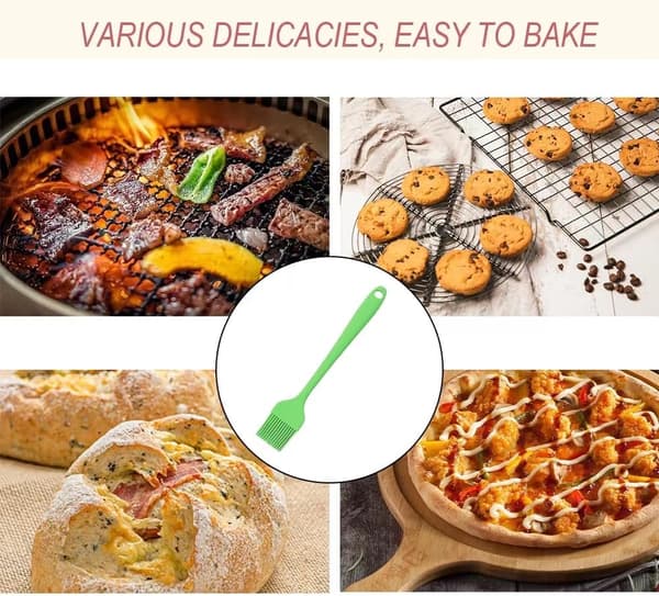 1 stk. Silikon Bake- og Matlagingsbørste - Kake- og Grillpensel for Grilling og Baking grønn
