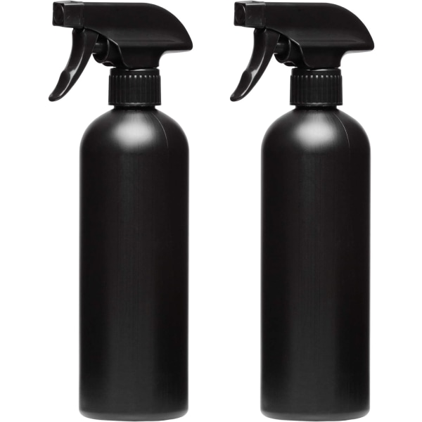 Vattensprayflaska för hår, trädgårdsskötsel eller strykning, svart plast 500 ml, fin dimma för växter