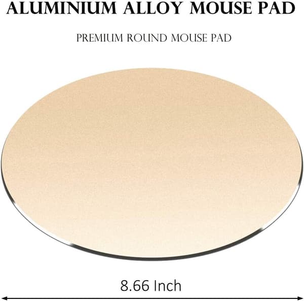 Premium Aluminium Metall Musematte Musematte 8,66 tommer Rund
