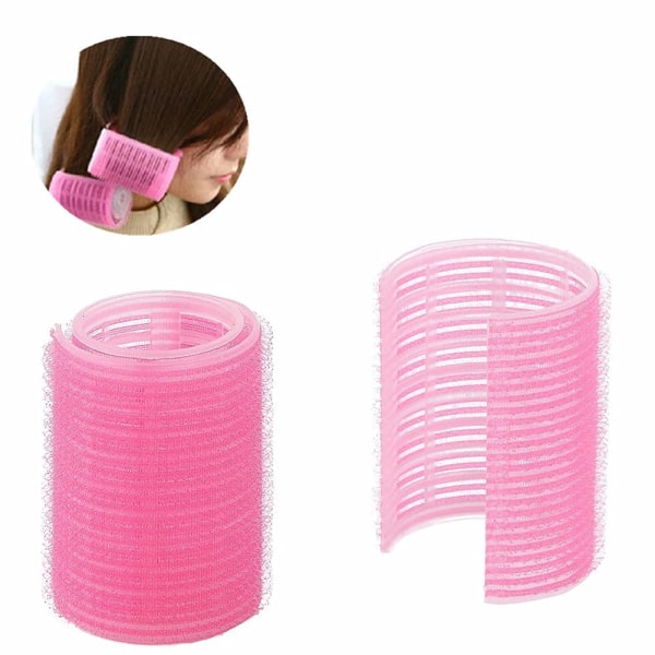 2-pack plast dubbla lager hårrullar papiljotter Hårstylingverktyg, DIY självhäftande Air Bang curlers