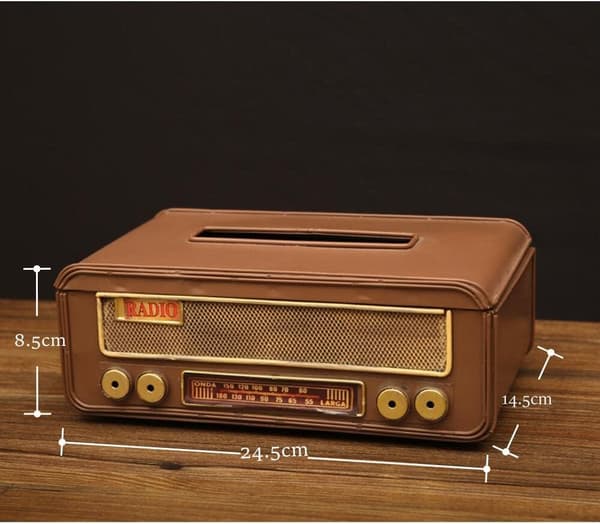 Rektangulär hållare för pappersnäsdukar, retro-papperslådehållare, pappershållare