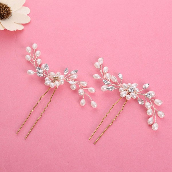Bridal hair clip - fashion retro elegant ladies pearl rhinestone hair accessories
